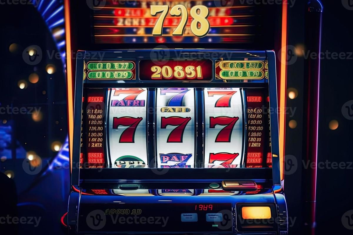 Ilustrasi bermain slot online melalui smartphone